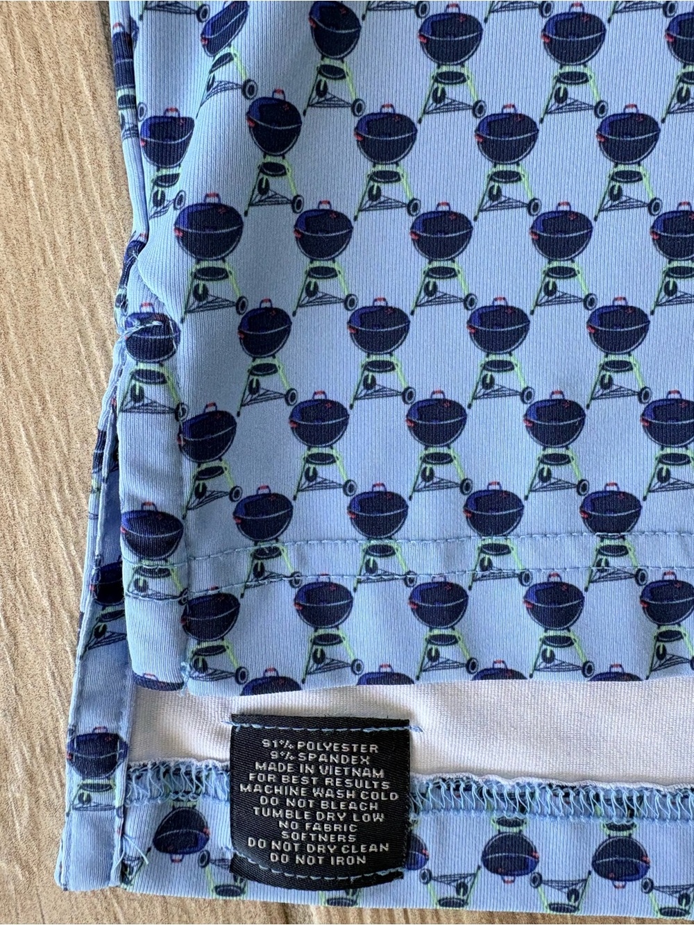 Turtleson Men’s Golf Polo Shirt Barbeque Grill Print Size XL - Picture 5 of 5
